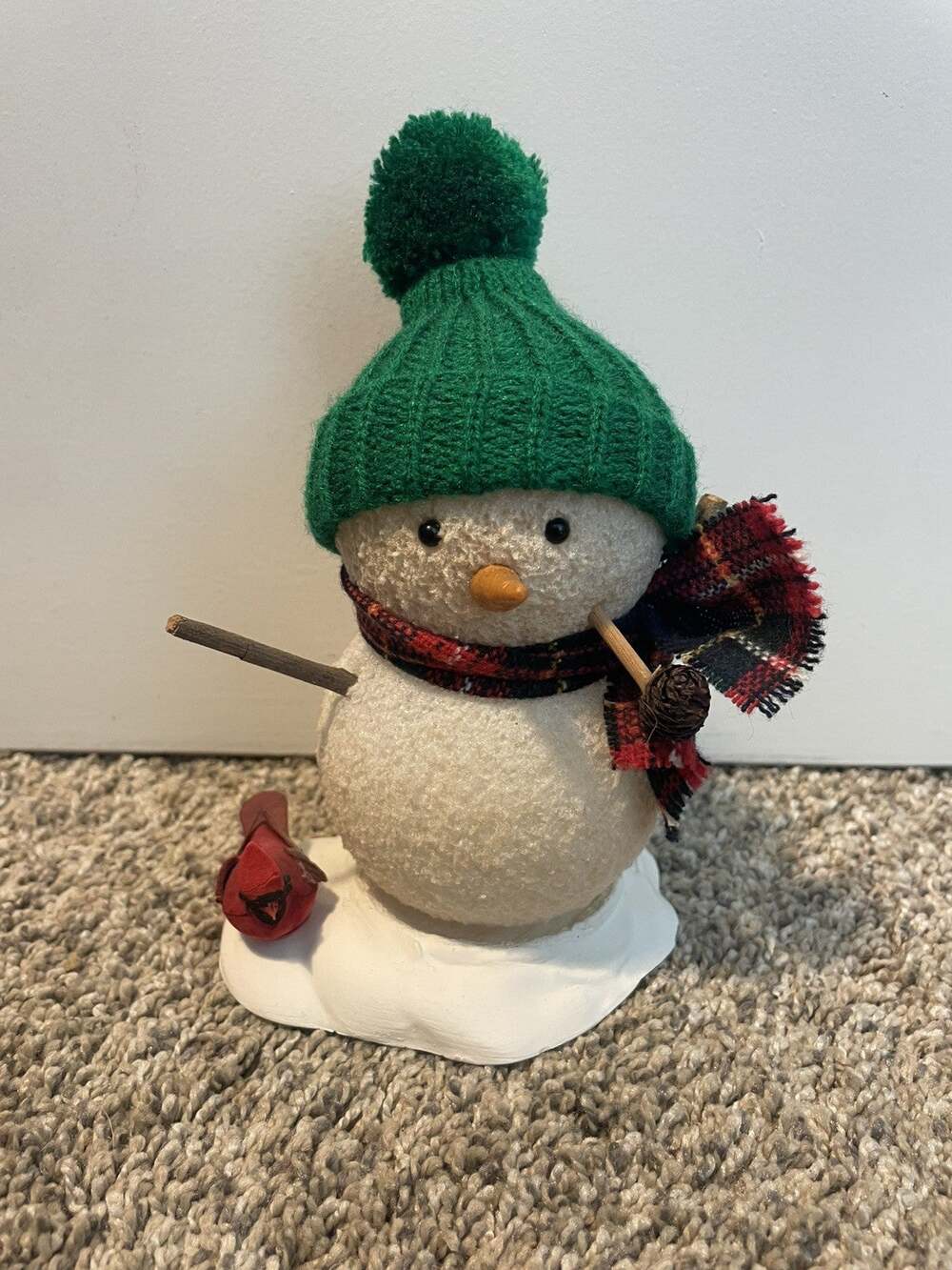 Vtg Byers' Choice Ltd. The Carolers 1996 Short Snowman Bird Christmas Figurine